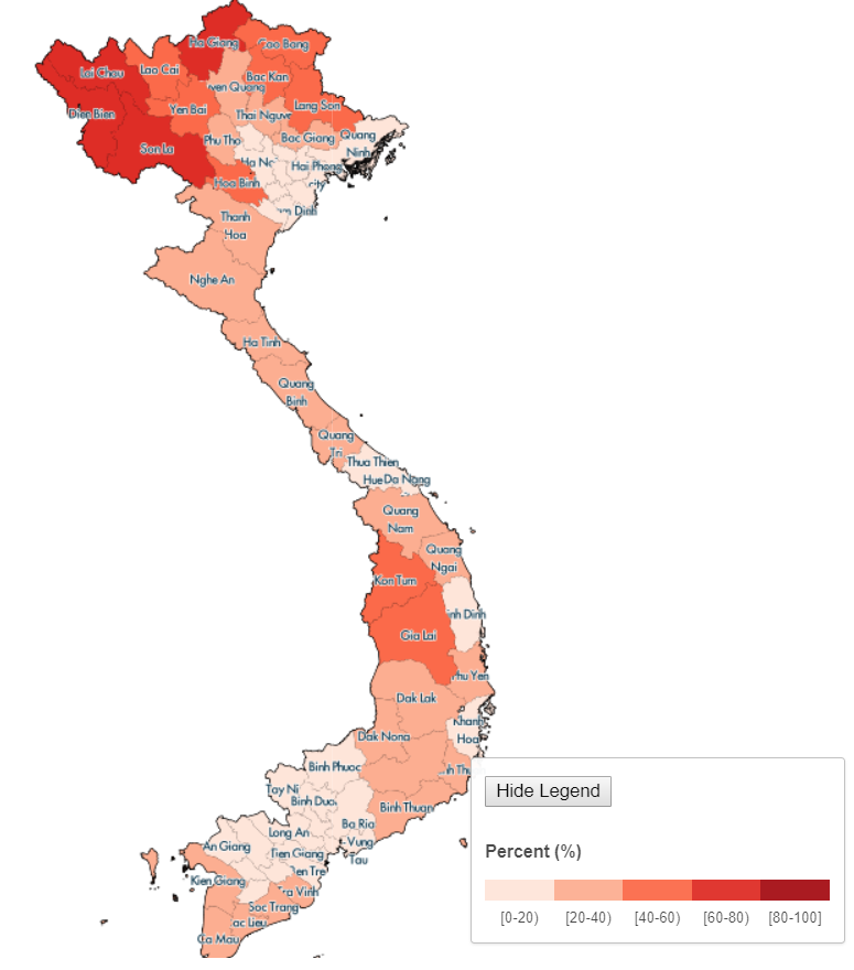 Bản đồ hóa chỉ số nghèo Việt Nam